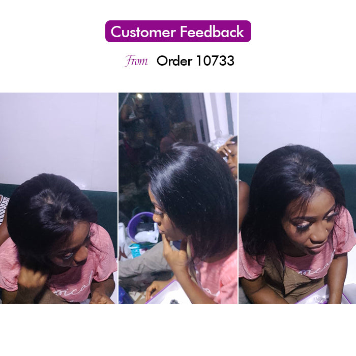 Wholesale Price | 10'' Glueless Closure/ Frontal Straight Bob Wig