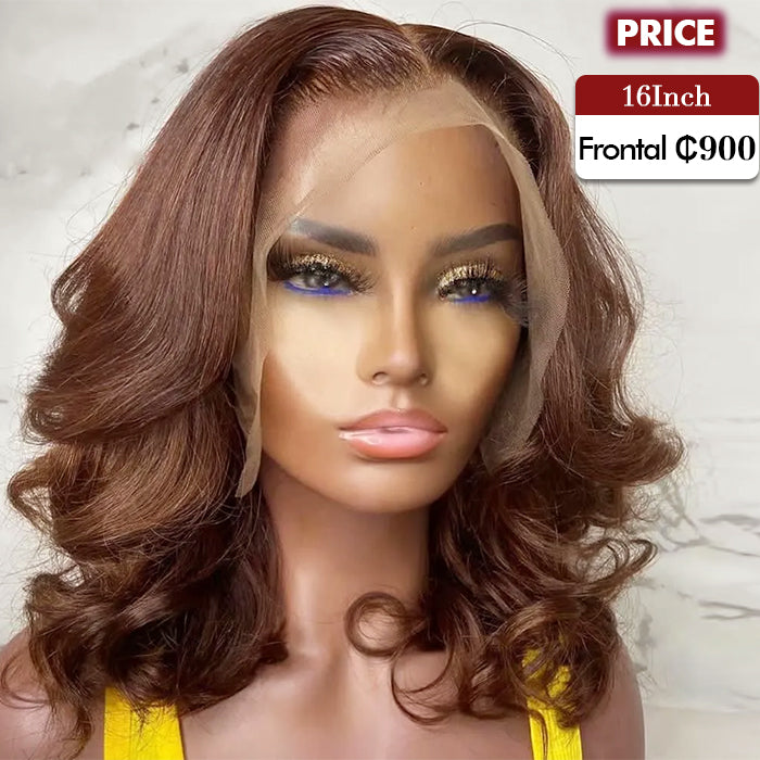 Wholesale Price | Medium Length(10''-18'') Brown Body Wave Wig | Glueless Frontal/Closure Wig