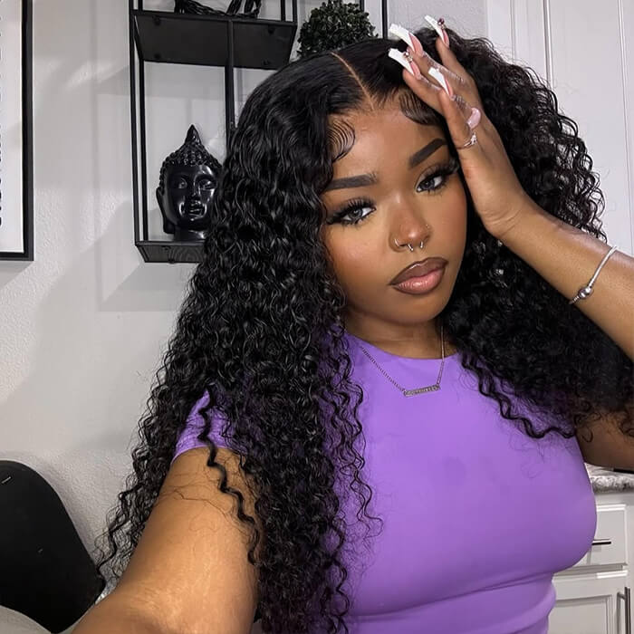 Buy 1 Get 1 Free | Water Wave Wig+Free Straight Bob Wig | Frontal/ Closure Wig