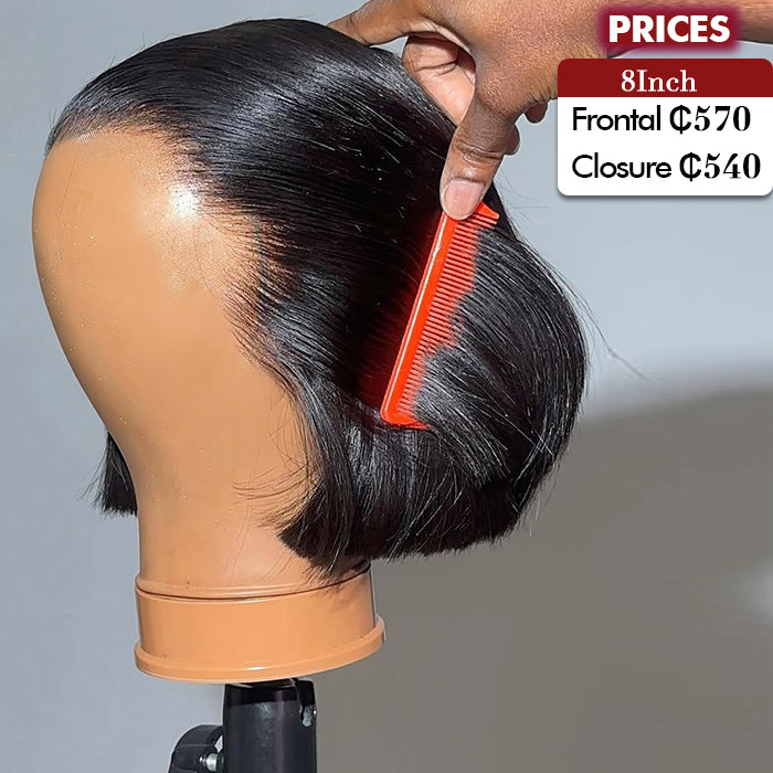 Wholesale Price | 8'' Frontal/Closure Straight Bob Wig