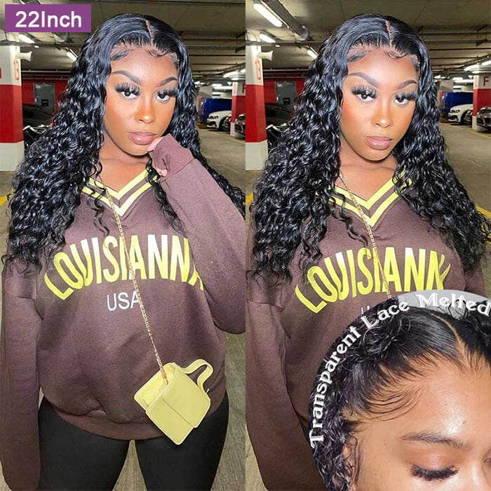 2 Glueless Wigs Set | 22'' Frontal Water Wave Wig+22'' Closure 4x4 Lace Straight Wig