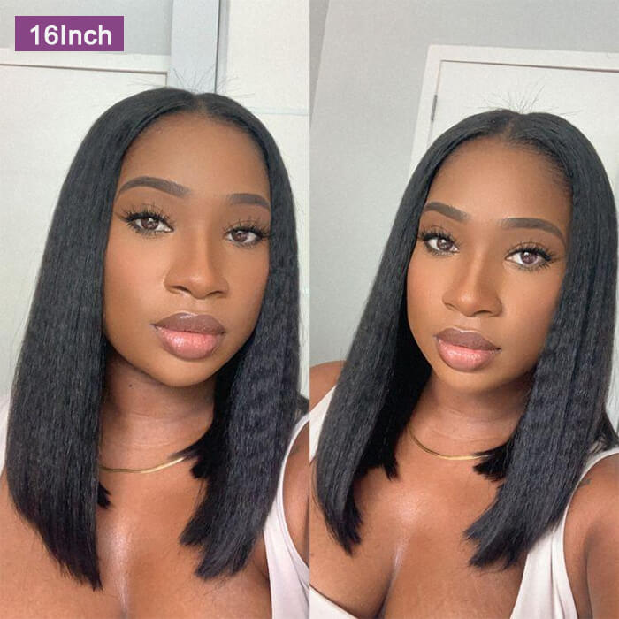 Yaki Straight U Part Quick & Easy Affordable 100% Human Hair Wig