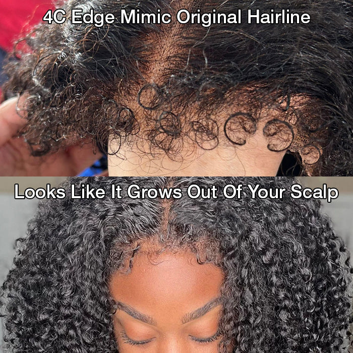 Real Show |4C Edge Hairline | Deep Wave Wig | Frontal/Closure Transparent Lace Or Glueless (14-32'')
