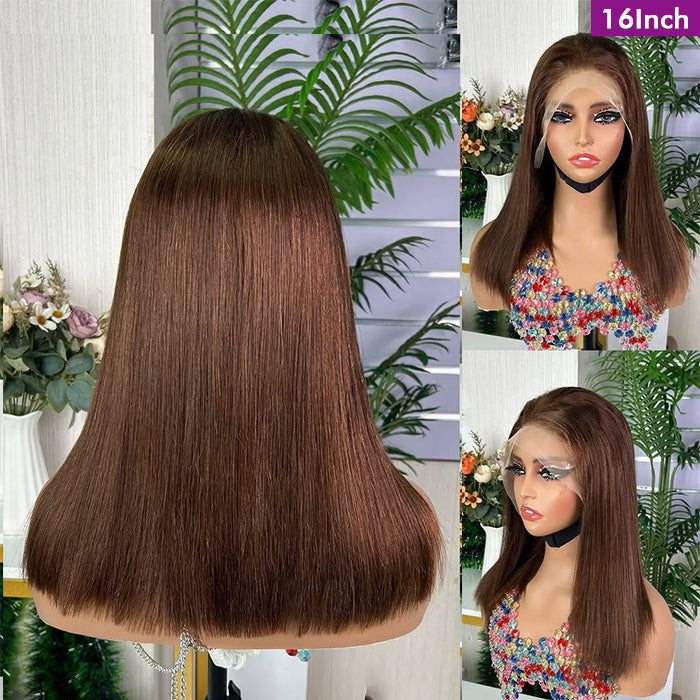 Clearance Sale | Brown Bob Wig |Glueless Frontal/ Closure(No Restock)