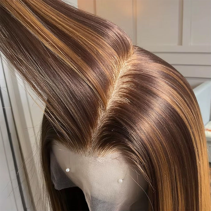 Real Show | P4/27 Highlight Wig | Straight Bob | Frontal/Closure Glueless (8-16'')