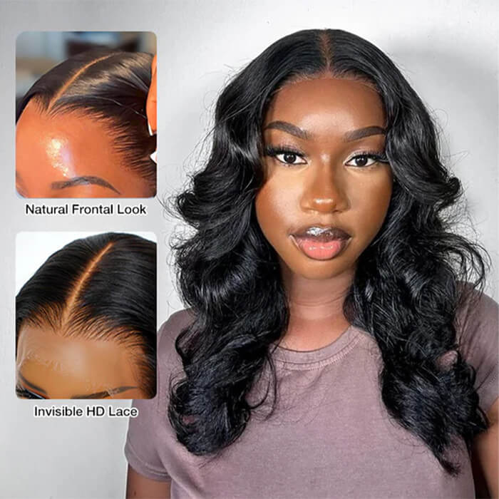 2Wigs=₵1399 | 16'' Body Wave Wig+10'' Brown/Black Bob Wig