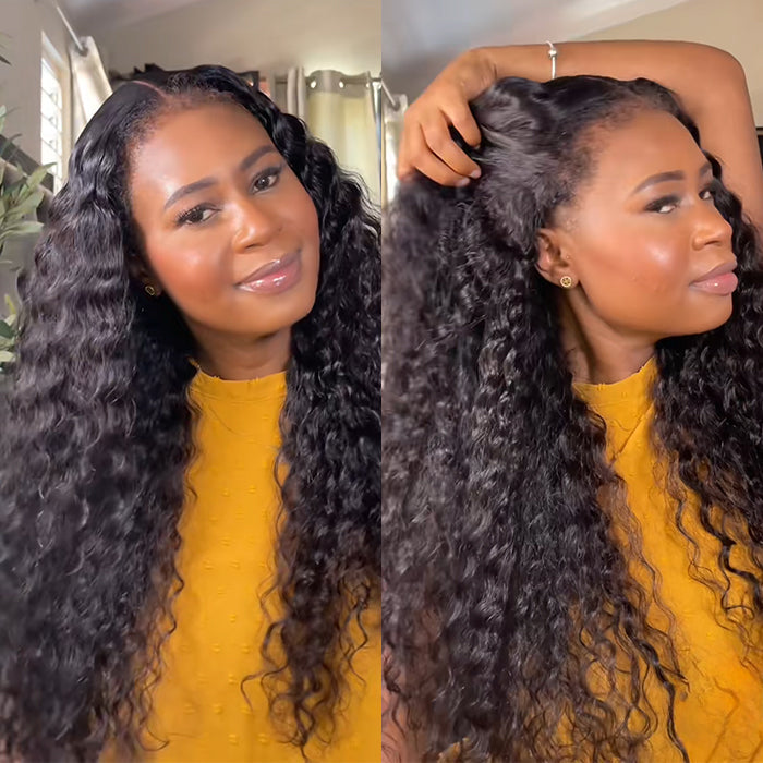 Real Show |4C Edge Hairline | Deep Wave Wig | Frontal/Closure Transparent Lace Or Glueless (14-32'')