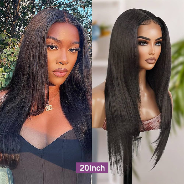 [18''=₵999]Straight Wig For Beginners Glueless Closure/ Frontal Pre Plucked Brazilian Virgin Hair Wigs