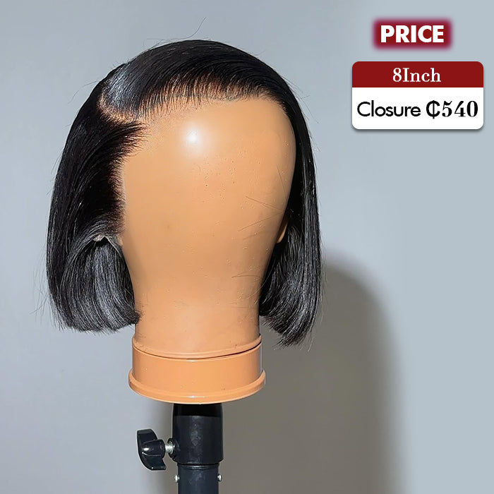 Wholesale Price | 10'' Glueless Closure/ Frontal Straight Bob Wig
