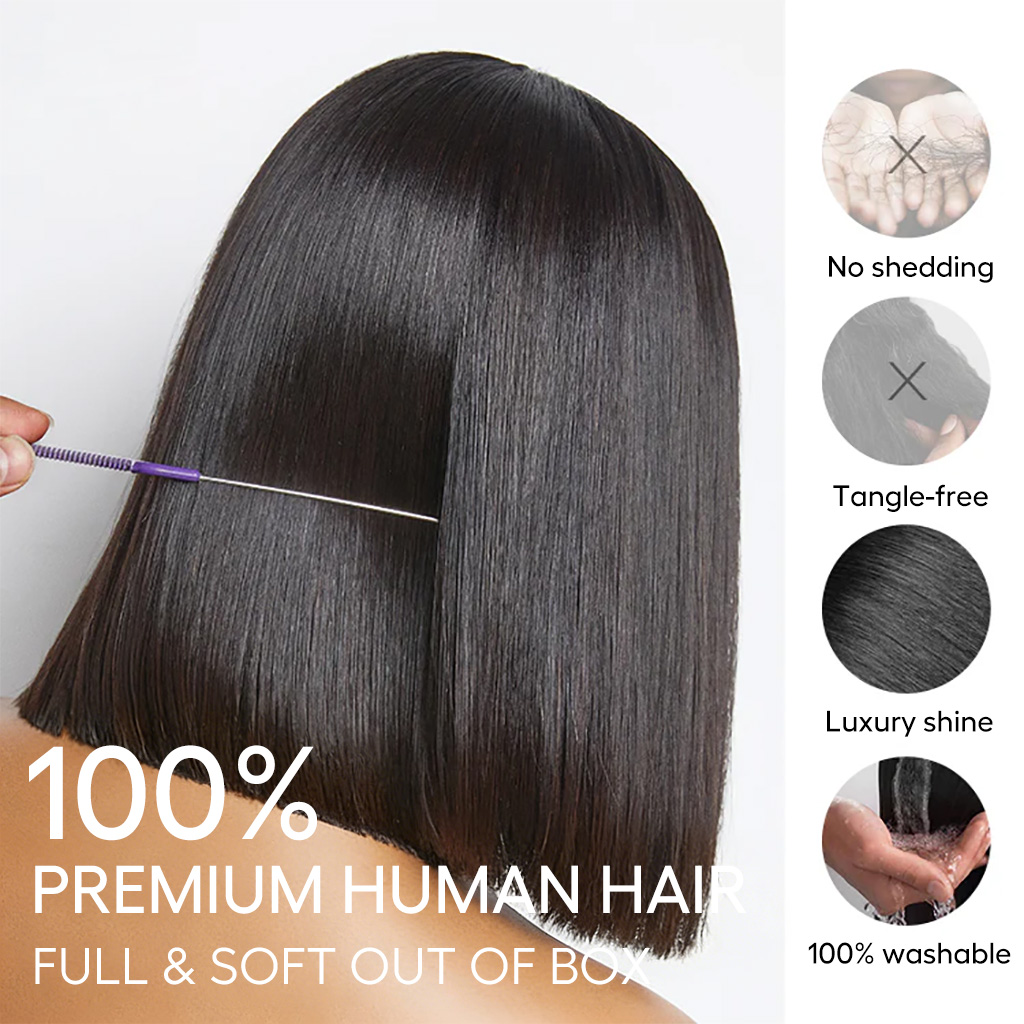 Vietnamese SDD Virgin Bone Straight Wig 2*6 Kim K Wig