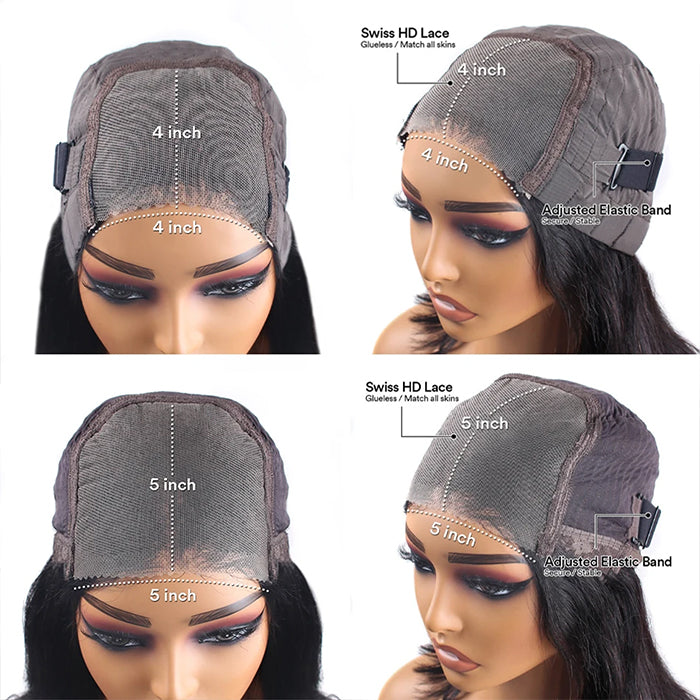 Body Wave Wig | Glueless 4x4/5x5 Pre-cut Closure Wig