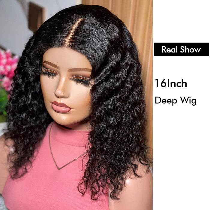 Wholesale Price | 16''/18'' Deep Wave Wig | Glueless Closure Lace