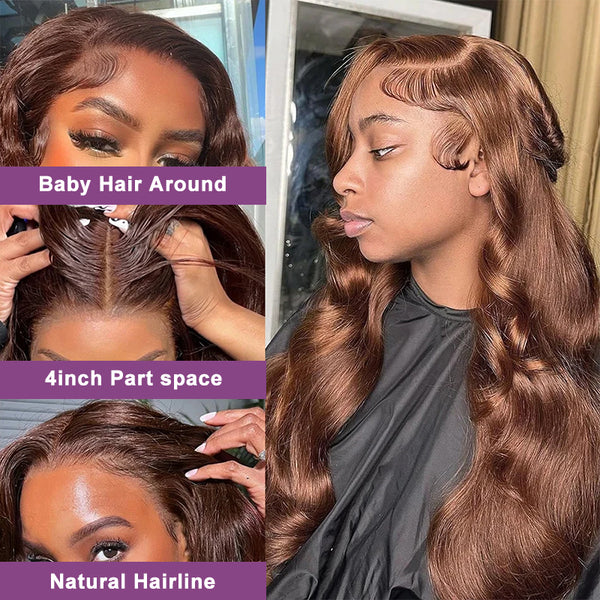 Real Review | Closure/Frontal Wig Brown Body Wave Wig(16''-24'')