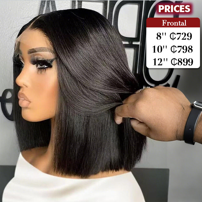Real Show | Super Double Drawn Bob Wig | Frontal/Closure HD Lace Or Glueless (8-16'')