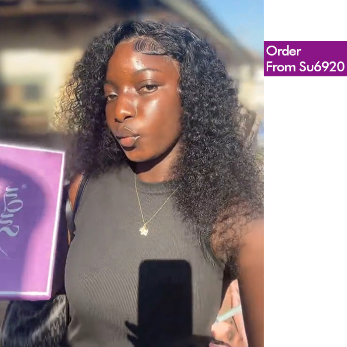 Real Review | Pre-cut Lace Frontal 22''Curly Wig Or Glueless