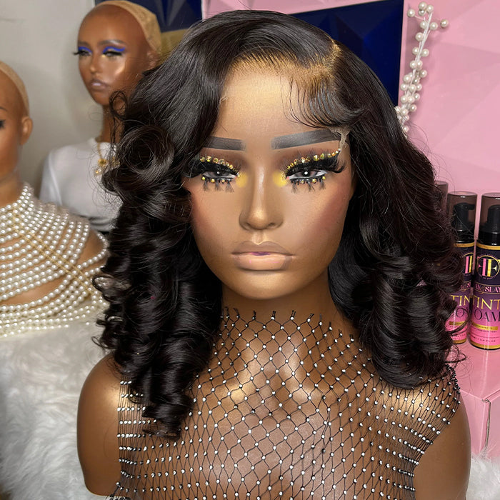 16 Inch Bouncy Body Wave Wig | Frontal/Closure Or Glueless