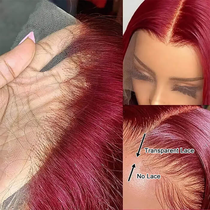 Real Show | Body Wave Wig | 99J Red Wig | Frontal/Closure HD Lace Glueless (16-32'')