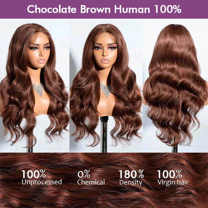 Real Show |#4 Body Wave Wig |  Frontal/Closure Glueless (14-32'')