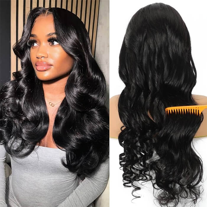 2 Glueless Wigs Set |22'' Frontal Body Wave Wig+18'' Closure 4x4 Lace Straight Wig