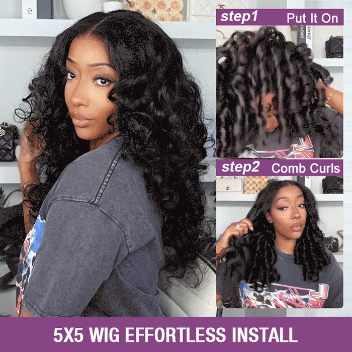 Pull Go Pre-Everything Bouncy Egg Curls Glueless Drawstring Wig