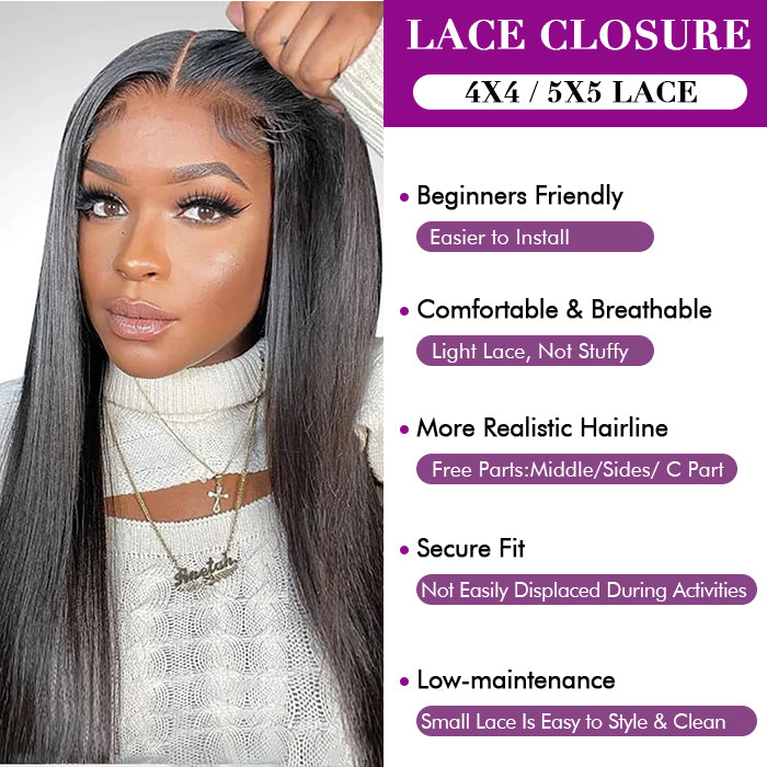Clearance Sale | Straight Wig | Glueless Frontal/ Closure(No Restock)