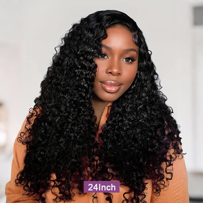 Real Show | Curly Wig | Drawstring Pull Go |Closure Transparent Lace Glueless Wig (16-32'')
