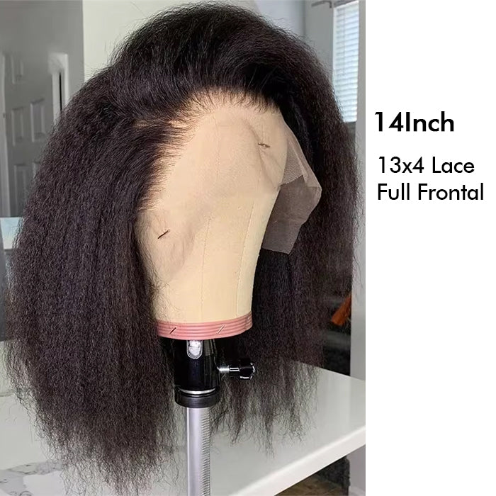 Real Show |Yaki Straight Wig | Frontal/Closure Transparent Lace Glueless (14-32'')