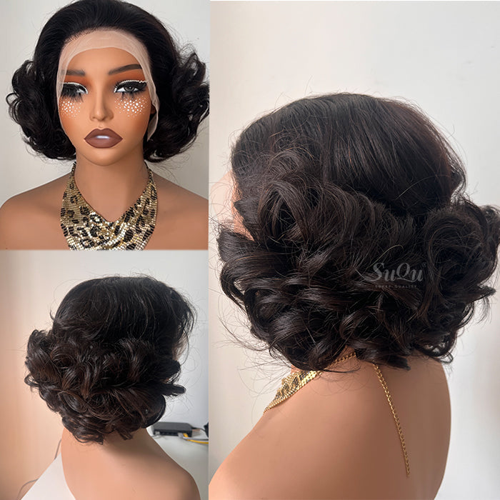 La Reine | Vietnam Raw Hair SDD Bob Wig | Frontal/Closure Lace Or Glueless(12'')