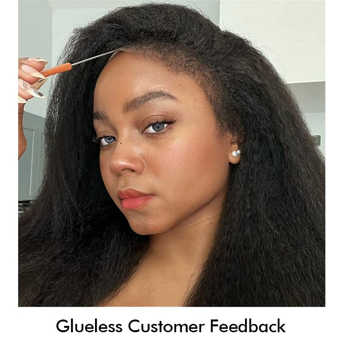 Real Show |4C Edge Hairline | Yaki Straight Wig | Frontal/Closure Transparent Lace Or Glueless (14-32'')