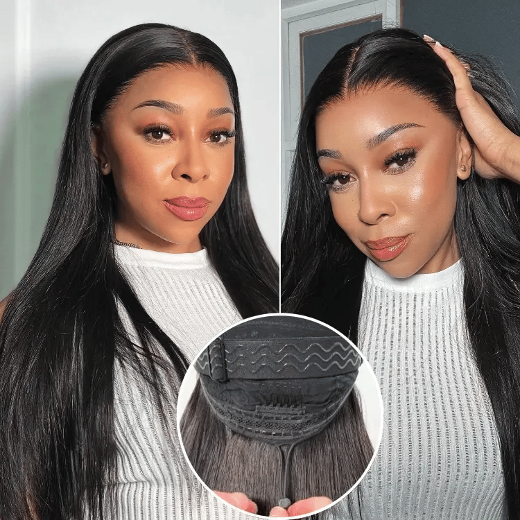 Real Show | Straight Wig | Drawstring Pull Go |Closure HD Lace Glueless Wig (12-32'')
