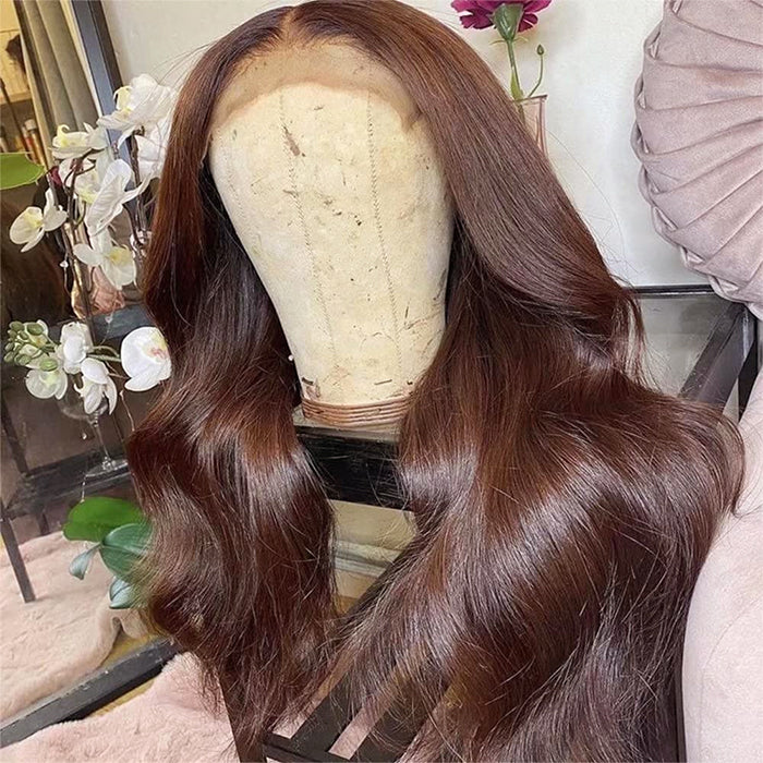 Wholesale Price | Medium Length(10''-18'') Brown Body Wave Wig | Glueless Frontal/Closure Wig