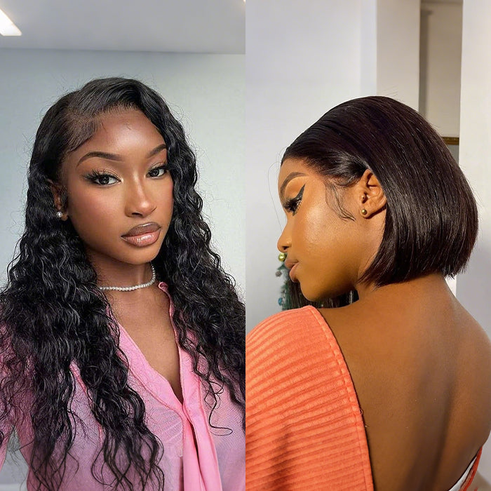 2Wigs=₵1599 | 20' Loose Deep Wave Wig+10'' SDD Bob Wig