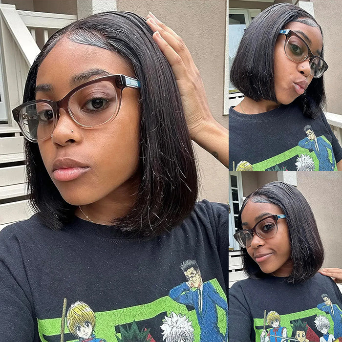 Wholesale Price | 10'' Glueless Closure/ Frontal Straight Bob Wig