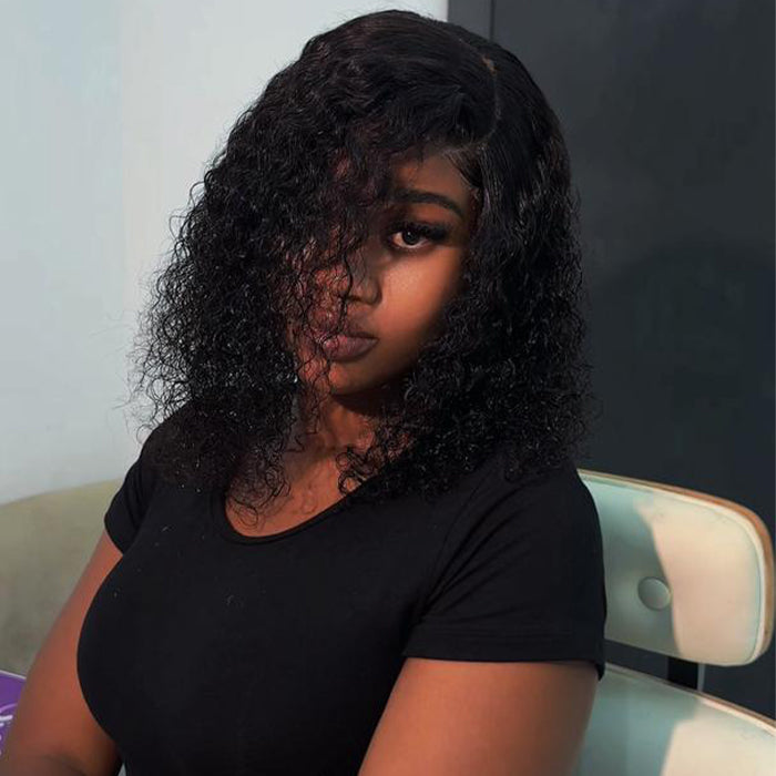 Real Review | Glueless Closure 16''Curly Bob Wig