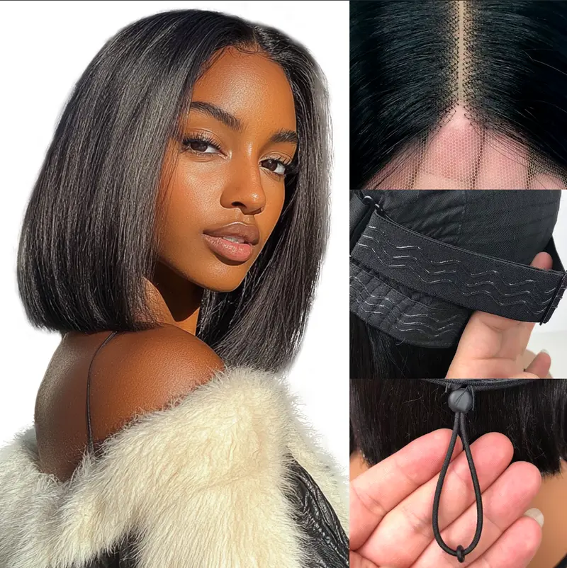 Vietnamese SDD Virgin Bone Straight Wig 2*6 Kim K Wig