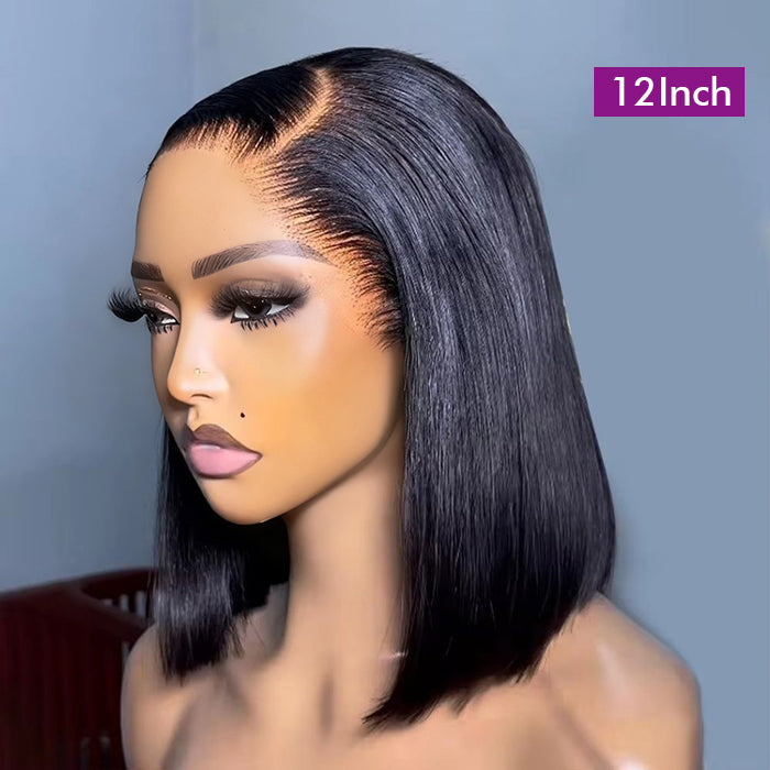 Wholesale Price | 12'' Straight Bob Wig | Glueless Frontal/Closure Lace