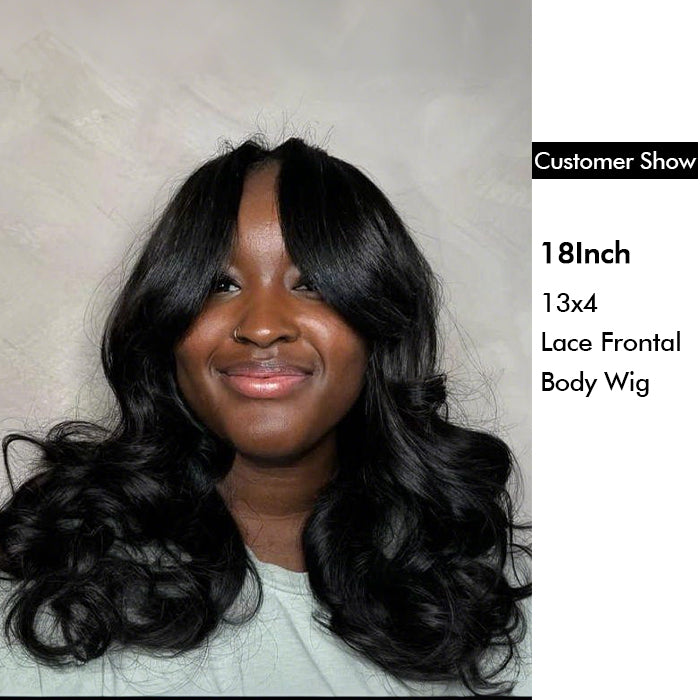 Wholesale Price | 18'' Body Wave Wig | Glueless Frontal 13*4 Lace