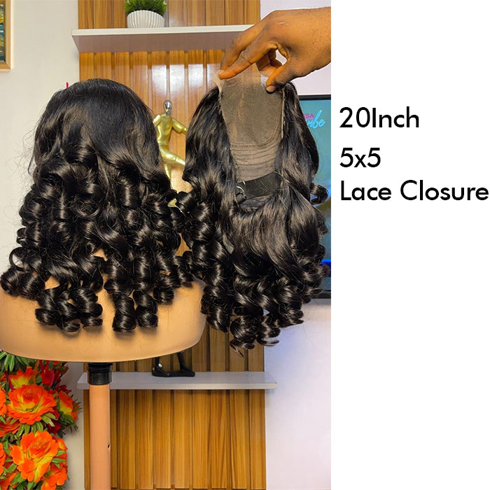 Real Review | Closure Bouncy Egg Curl Wig Or Glueless（18‘’/20'')