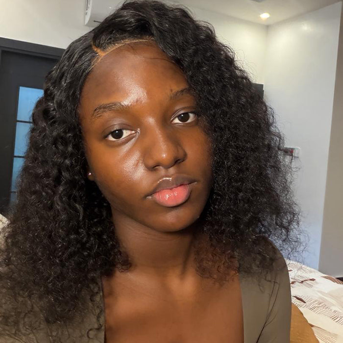 Real Review | Glueless Closure 16''Curly Bob Wig