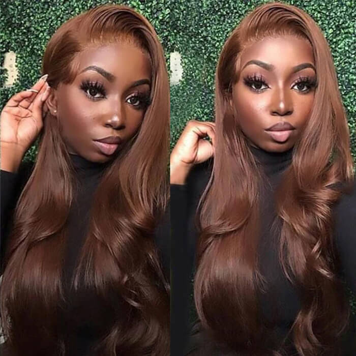 Buy 1 Get 1 Free | Body Wave Wig+Free 10inch Bob Wig | #4 Brown Wig | Frontal/ Closure Wig