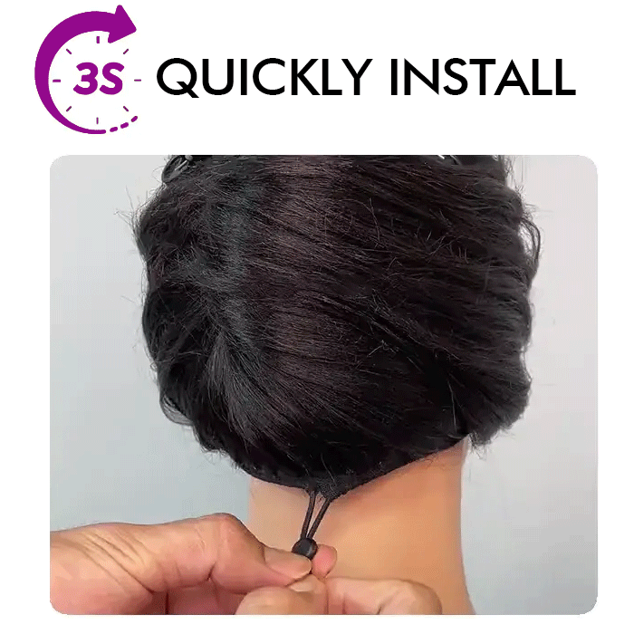 Real Show | Body Wave Wig | Drawstring Pull Go |Closure HD Lace Glueless Wig (12-32'')