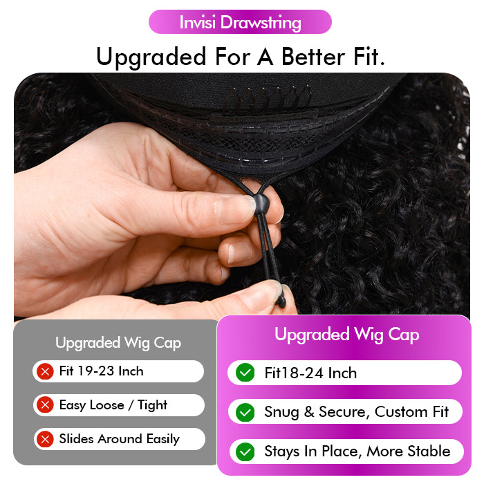 Real Show | Body Wave Wig | Drawstring Pull Go |Closure HD Lace Glueless Wig (12-32'')