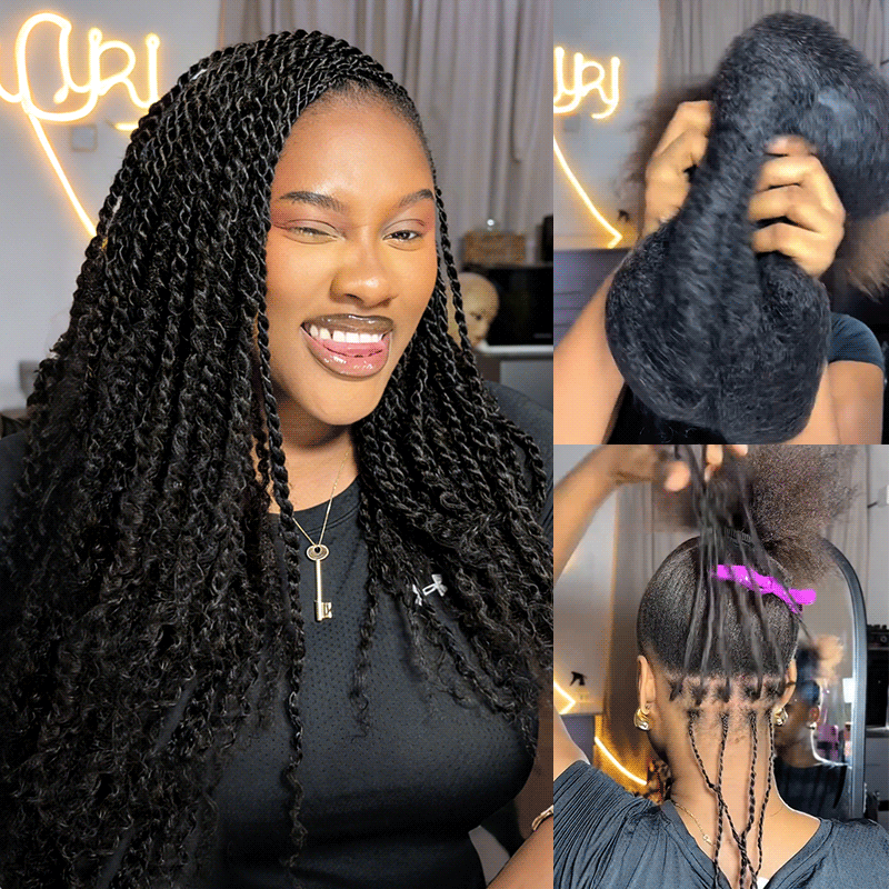 Afro Kinky Bulk Hair Extensions For Braiding Dreadlock Human Hair