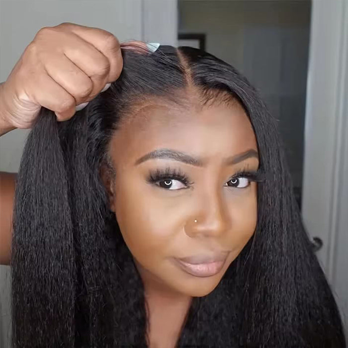 Glueless Yaki Straight Wig | Pre Cut Lace 4x4/5x5 Closure Wigs