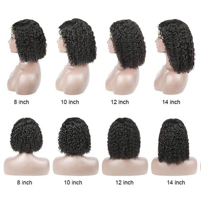 Real Show | Curly Bob Wig |  Frontal/Closure Transparent Lace Glueless (8-16'')