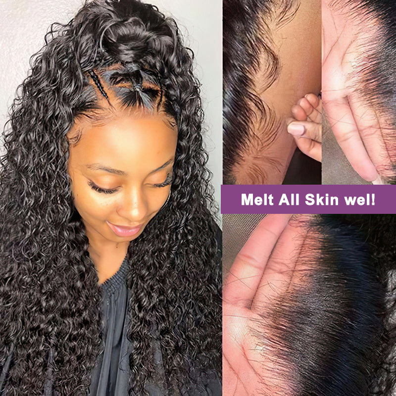 Jerry Curl 2x6 5x5 Lace Closure Glueless Wig Human Hair Wigs Pre Plucked