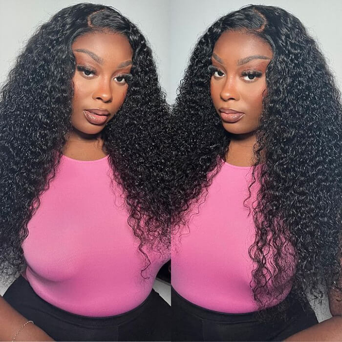 Jerry Curly Pre-cut Lace Closure Wig 4x4/13x4 Glueless Pre Bleached & Pre Plucked Wig