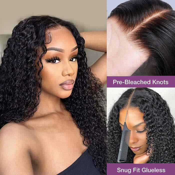 Jerry Curly Wear Go 4x4/5x5 HD Lace Closure Human Hair Wig Glueless Pre-cut Wig