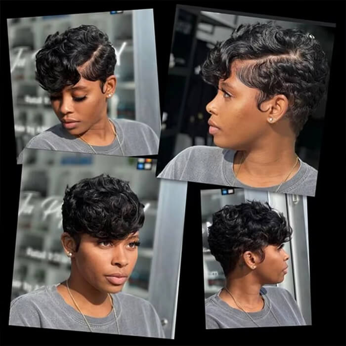 8 Inch Pixie Bob Wig | 13x4 Frontal Lace Or Glueless