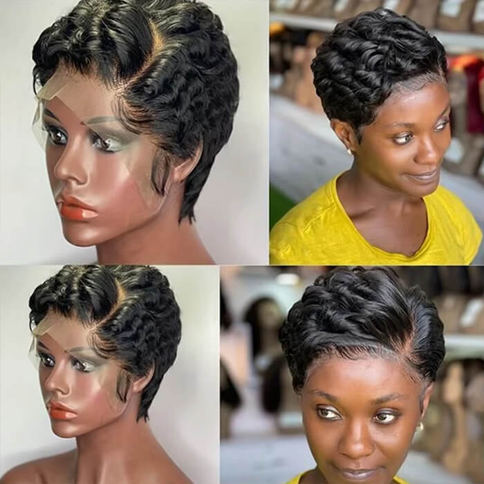 8 Inch Pixie Bob Wig | 13x4 Frontal Lace Or Glueless